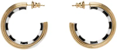 Ami Alexandre Mattiussi Gold Small Lineami Hoop Earrings In Gold/902