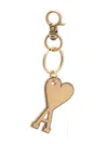 Ami Alexandre Mattiussi Gold-tone Ami-de-coeur-motif Keyring In Golden