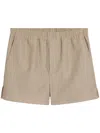Ami Alexandre Mattiussi Grain-de-poudre Shorts In Brown
