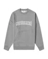 Ami Alexandre Mattiussi Ami Paris Lettering Embroidery Crewneck Sweatshirt In Gray