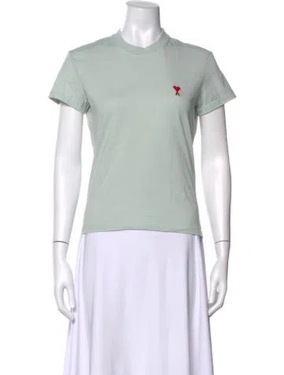 Pre-owned Ami Alexandre Mattiussi Graphic Print Crew Neck T-shirt In Green
