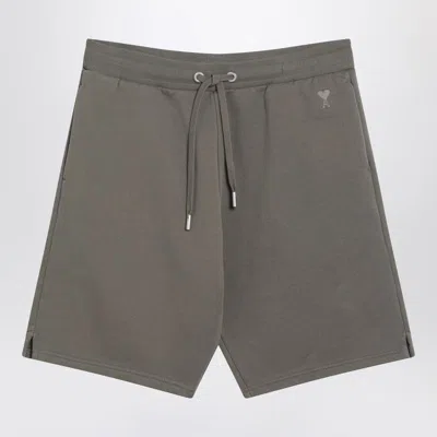 Ami Alexandre Mattiussi Grey Ami De Coeur Shorts In Grey