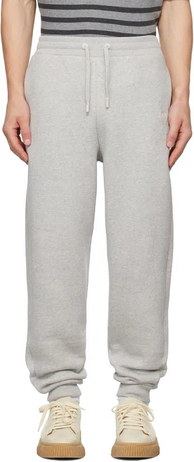 Ami Alexandre Mattiussi Gray Ami De Coeur Sweatpants In Ash Grey/0951