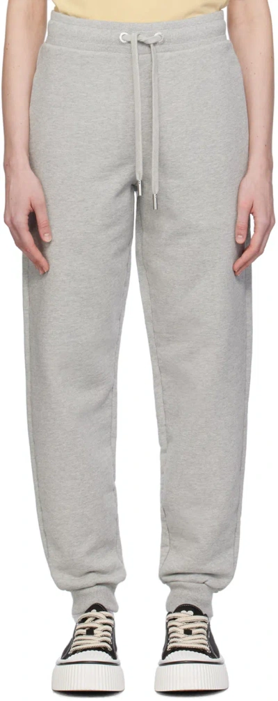 Ami Alexandre Mattiussi Gray Ami De Cœur Lounge Pants In Ash Grey/0951