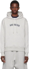 Ami Alexandre Mattiussi Ami Paris Cotton Hoodie In Heather Ash Grey/095