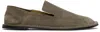 Ami Alexandre Mattiussi Gray Leather Midi Slippers In 0952 Ash