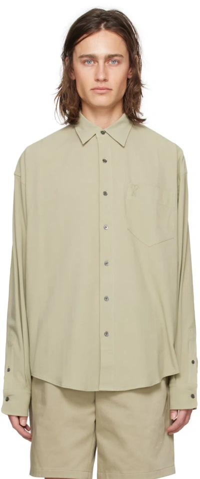 Ami Alexandre Mattiussi Ami De Caur Boxy Fit Shirt In 317 Sauge