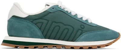 Ami Alexandre Mattiussi Green Ami New Rush Sneakers In Antique Clay/4013