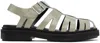 Ami Alexandre Mattiussi Green Anatomical Toe Fisherman Sandals In Sauge/317