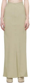 Ami Alexandre Mattiussi Green Bias-cut Maxi Skirt In Sauge/317