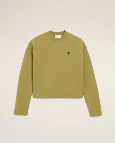 Ami Alexandre Mattiussi Ami Paris Ami Paris De Coeur Matcha Sweatshirt In Green