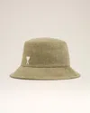 Ami Alexandre Mattiussi Green Cotton Ami De Coeur Embroidery Bucket Hat Green In Laurel