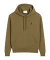 Ami Alexandre Mattiussi Cotton Contrast Ami De Coeur Hoodie In Green