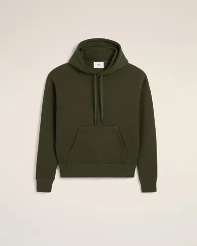 Ami Alexandre Mattiussi Ami De Coeur Hoodie In Loden