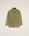 Ami Alexandre Mattiussi Green Cotton Ami De Coeur Overshirt Green In Laurel