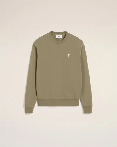 Ami Alexandre Mattiussi Green Cotton Ami De Coeur Sweatshirt Green In Laurel