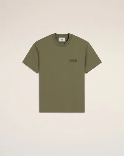 Ami Alexandre Mattiussi Green Cotton Ami Patch T-shirt Green In Laurel