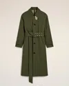 Ami Alexandre Mattiussi Long-sleeved Windbreaker In Loden/laurel