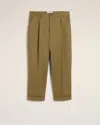 Ami Alexandre Mattiussi Green Cotton Carrot Oversized Trousers Green In Brown