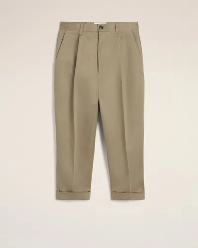 Ami Alexandre Mattiussi Green Cotton Carrot Oversized Trousers Green In Laurel