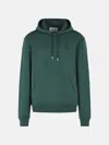 Ami Alexandre Mattiussi Deep Green Pullover Hoodie With Adjustable Drawstring In Green