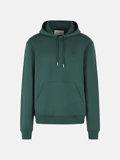 AMI ALEXANDRE MATTIUSSI GREEN COTTON SWEATSHIRT