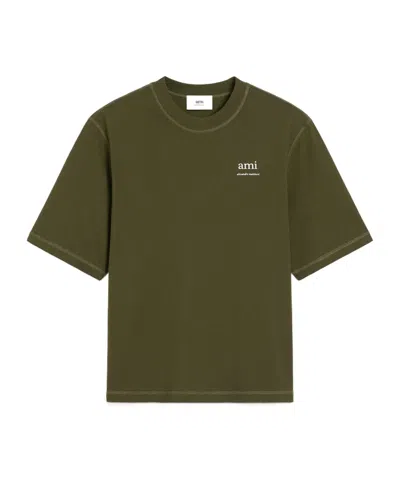 AMI ALEXANDRE MATTIUSSI AMI PARIS LOGO PRINTED OVERSIZED FIT T-SHIRT