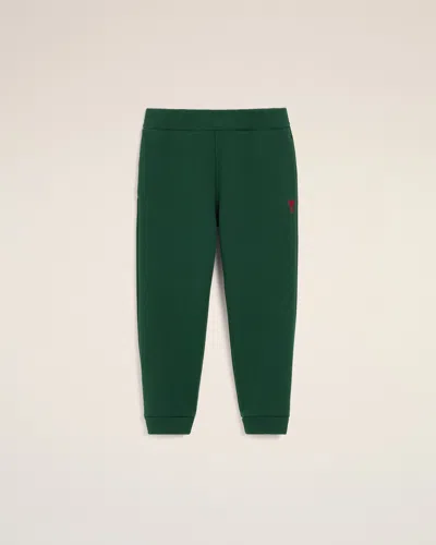 Ami Alexandre Mattiussi Green Cotton Track Pants With Ami De Coeur Green In Bottle Green