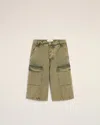 Ami Alexandre Mattiussi Green Cotton Wide Fit Cargo Bermuda Short Green In Laurel