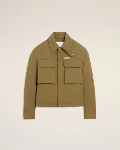 Ami Alexandre Mattiussi Green Cotton Worker Jacket Green In Brown
