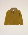 Ami Alexandre Mattiussi Ami Paris Zip Fleece Jacket In Green