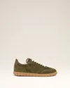 Ami Alexandre Mattiussi Low Top Sneakers Contrast Stitching In Green