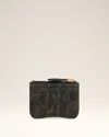 Ami Alexandre Mattiussi Green Leather Zipped Card Holder Green In Black Olive