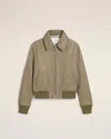 Ami Alexandre Mattiussi Leather Jacket In Laurel