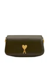 Ami Alexandre Mattiussi Rectangular Shape Shoulder Bag With Gold-tone Hardware In Green