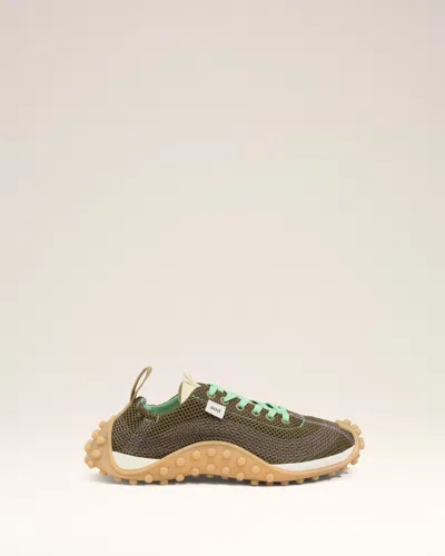 Ami Alexandre Mattiussi Green Mesh Mirage Sneakers Green In Brown
