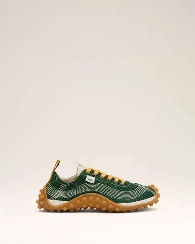 Ami Alexandre Mattiussi Green Mesh Mirage Sneakers Multicolor