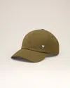 Ami Alexandre Mattiussi Green Nylon Ami De Coeur Stud Cap Green In Brown