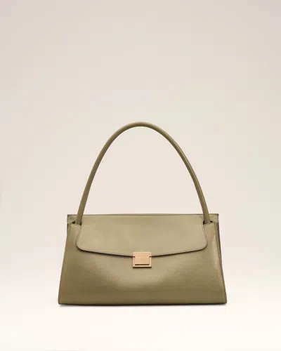 Ami Alexandre Mattiussi Green Smooth Leather Mimi Bag Green In Brown