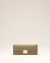 Ami Alexandre Mattiussi Green Smooth Leather Mimi Pouch Green In Brown
