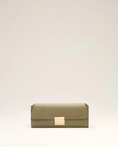 Ami Alexandre Mattiussi Green Smooth Leather Mimi Pouch Green In Brown