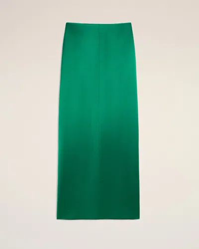 Ami Alexandre Mattiussi Green Straight Wool And Viscose Skirt Green