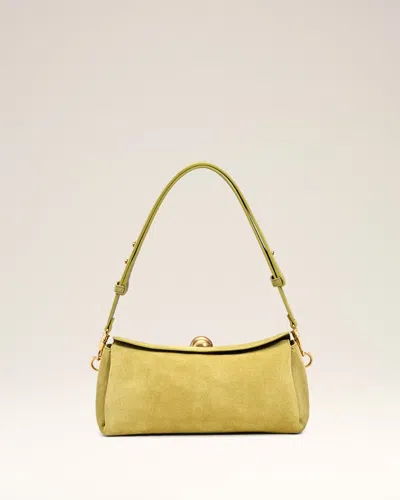 Ami Alexandre Mattiussi Green Suede Leather Carrousel Bag Yellow