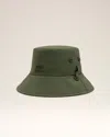 Ami Alexandre Mattiussi Green Water-repellent String Bucket Hat Green In Loden