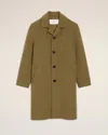 Ami Alexandre Mattiussi Four-button Single Breasted Coat In Brown