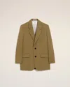 Ami Alexandre Mattiussi Green Wool Loose Double Breasted Jacket Green In Green