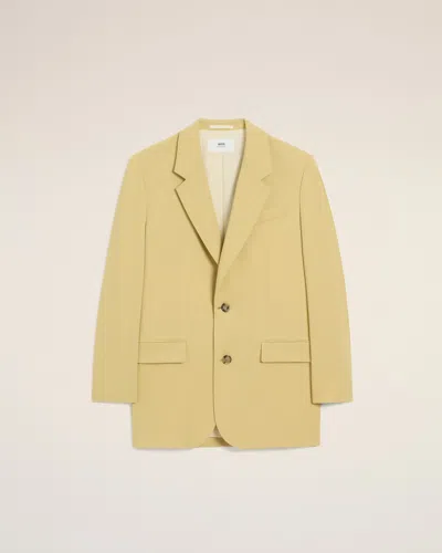 Ami Alexandre Mattiussi Green Wool Loose Double Breasted Jacket Yellow