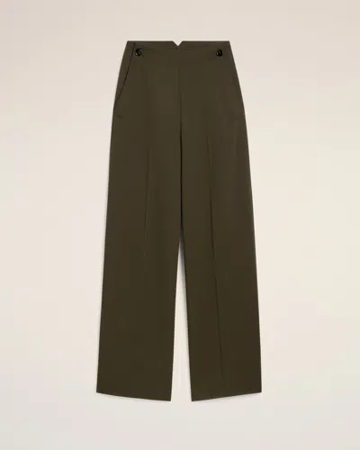 Ami Alexandre Mattiussi Green Wool Sailor Trousers Green In Black Olive