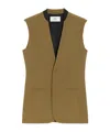 Ami Alexandre Mattiussi Green Wool Sleeveless Jacket In Green