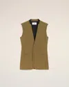 Ami Alexandre Mattiussi Green Wool Sleeveless Jacket  Green In Green